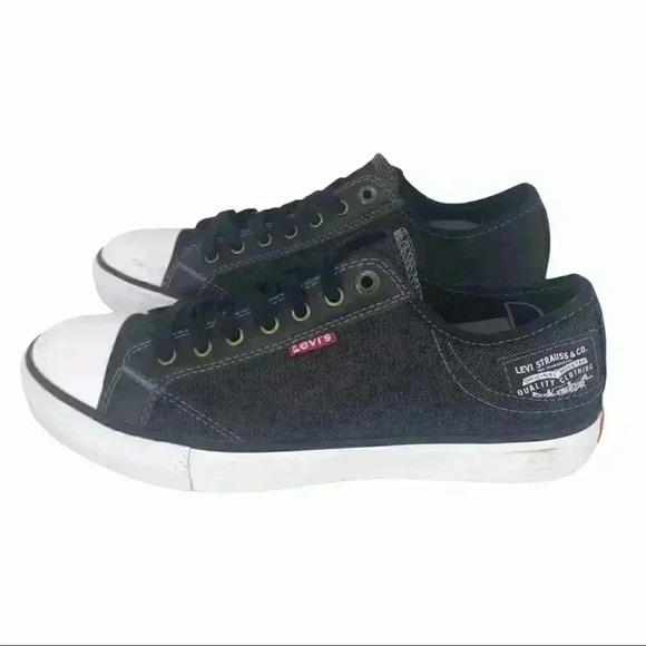 Levi’s Stan Buck C Men’s Sneakers Size 8 Black Denim Retro Comfort Casual - Picture 8 of 16